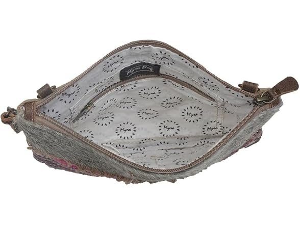 Myra Bag Laced Small & Cross-Body Bag Upcycled Cotton & Hair Leather S