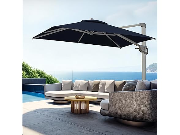 wikiwiki 10x10FT Cantilever Patio Umbrella, Offset Umbrella
