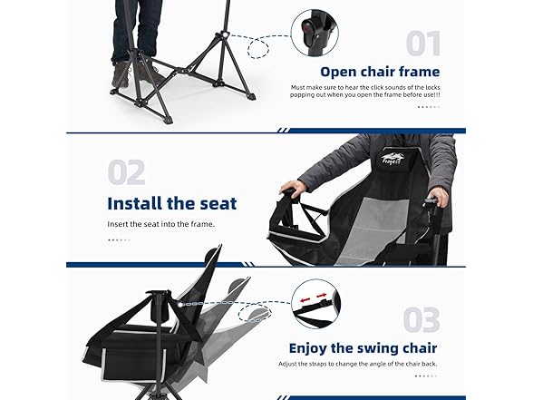 Black Hammock Camping Chair
