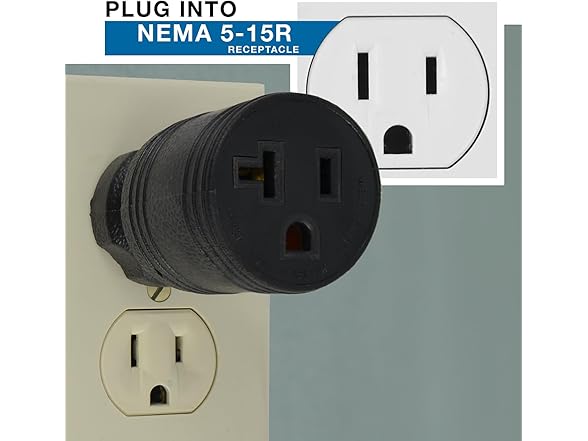 Conntek 30129 15A to 15/20A Plug Adapter