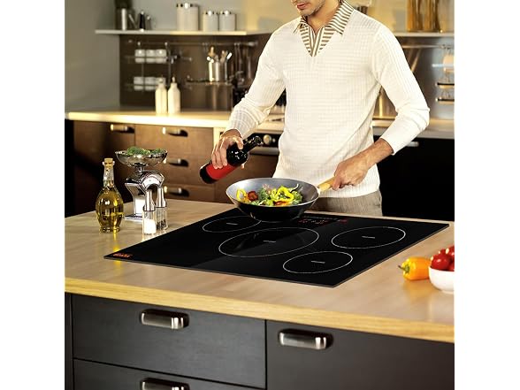 VEVOR Electric Cooktop, 4 Burners, 30''