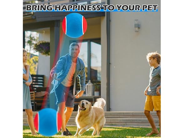 EXPAWLORER Giant Tennis Balls for Dogs- 2Pcs 