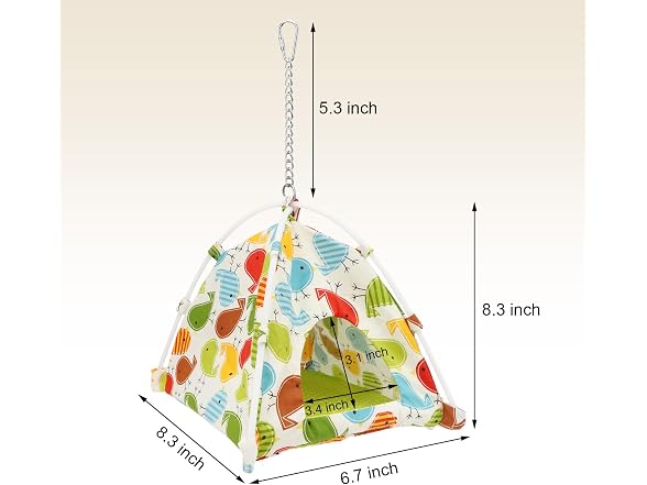Wontee Bird Nest House Parrot Hanging Tent S