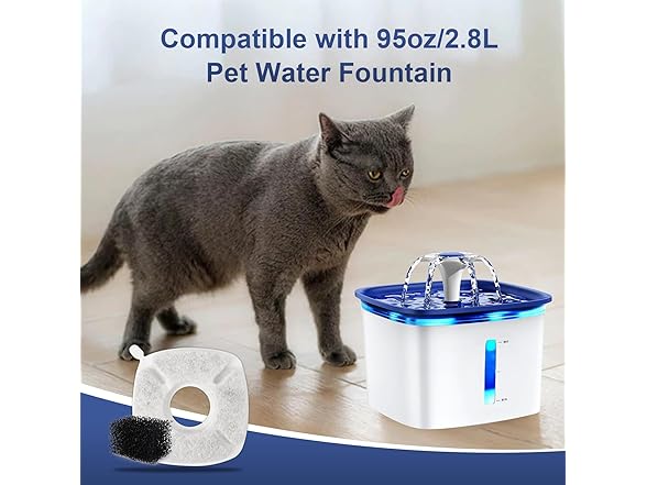 MJYNITE Cat Water Fountain Filters,16 Pack