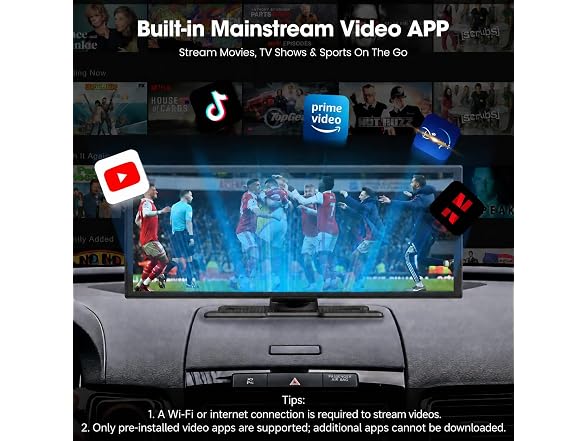 LAMTTO 11'' Wireless Carplay Screen - Gallery 3