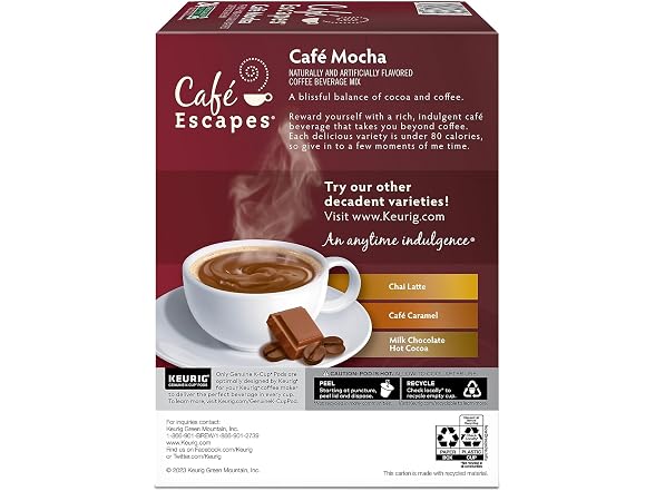 24ct Café Escapes Café Mocha, K-Cups