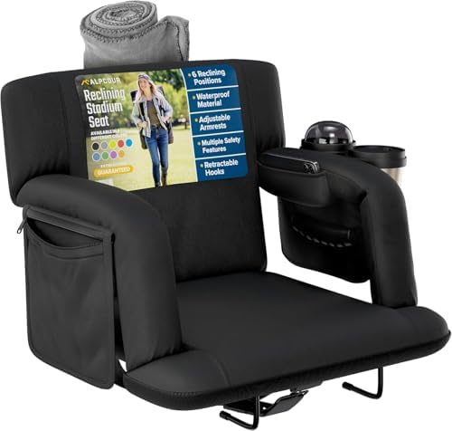 Prm Rcl Stadium Seat w Armrests - Blk