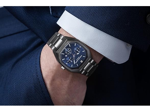 Geoffrey Beene Mens Watch Diamond Dial