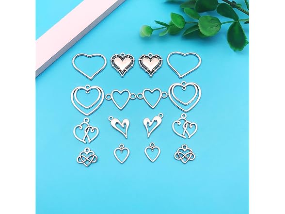 Youdiyla Various Alloy Heart Charms