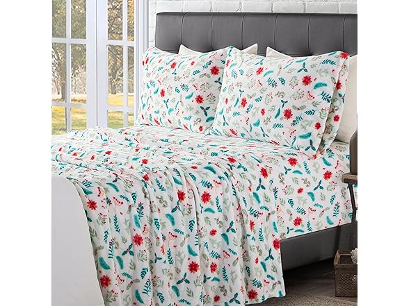 Elegant Comfort 4Pc Plush Flannel Sheet Set