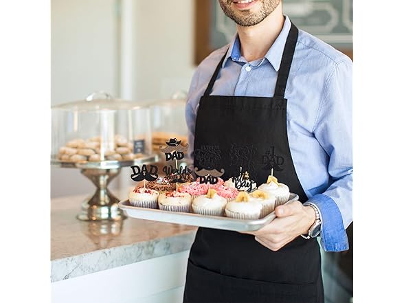 Gyufise 24Pcs Happy Father's Day Toppers