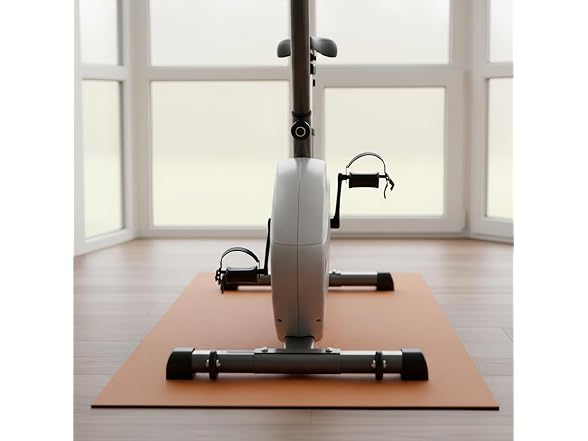 Rubber-Cal Exercise Bike Mats - 5mm x 4ft x 6ft - Blue