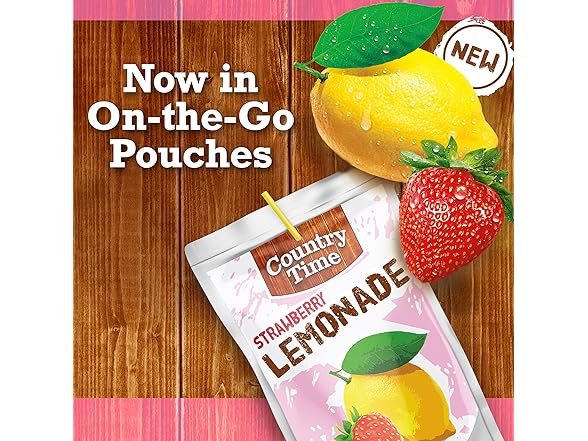 10CT Country Time Ready to Drink, Strawberry Lemonade