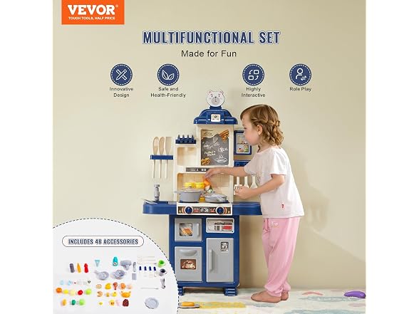 Kids Kitchen Playset, Toddler Kitchen with