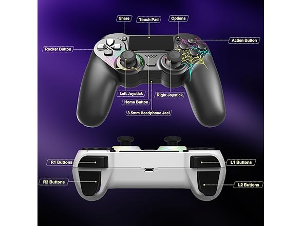 2 Pack Wireless Controller for PS4