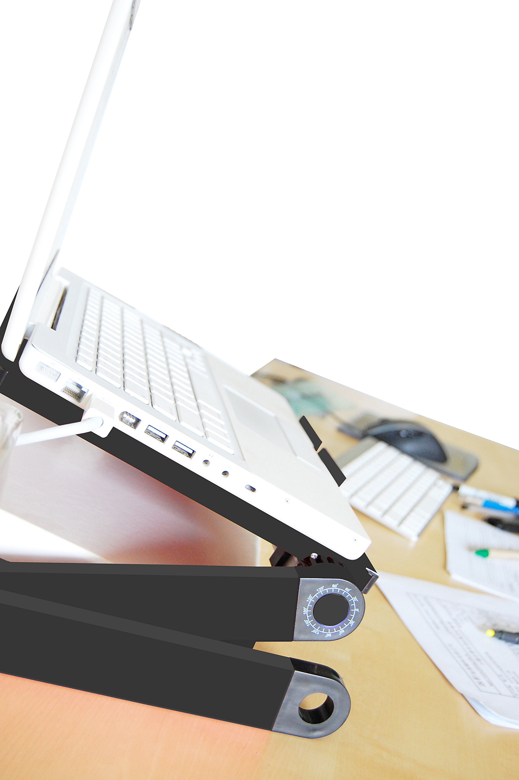 WorkEZ Light Laptop Stand Lap Desk Black - Gallery 19