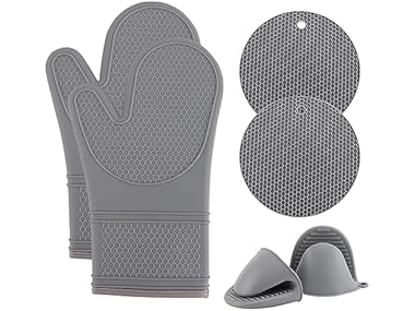 $14.99, Was $19.99, 25% Off! COOK WITH COLOR Silicone Oven Mitts dealfomo