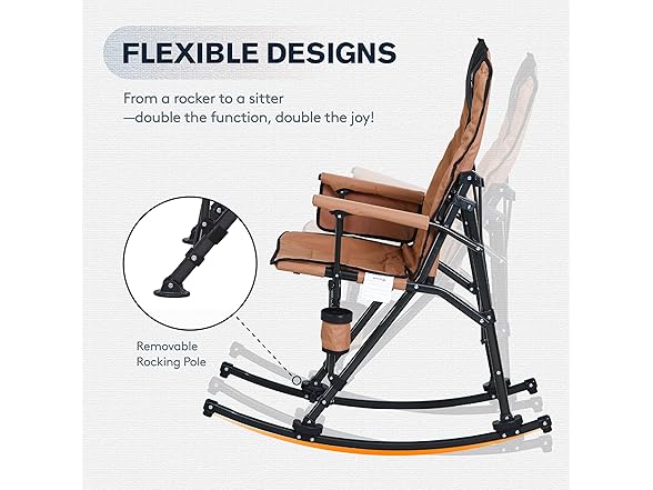 QAOYAL Oversized Folding Rocking Camping Chair