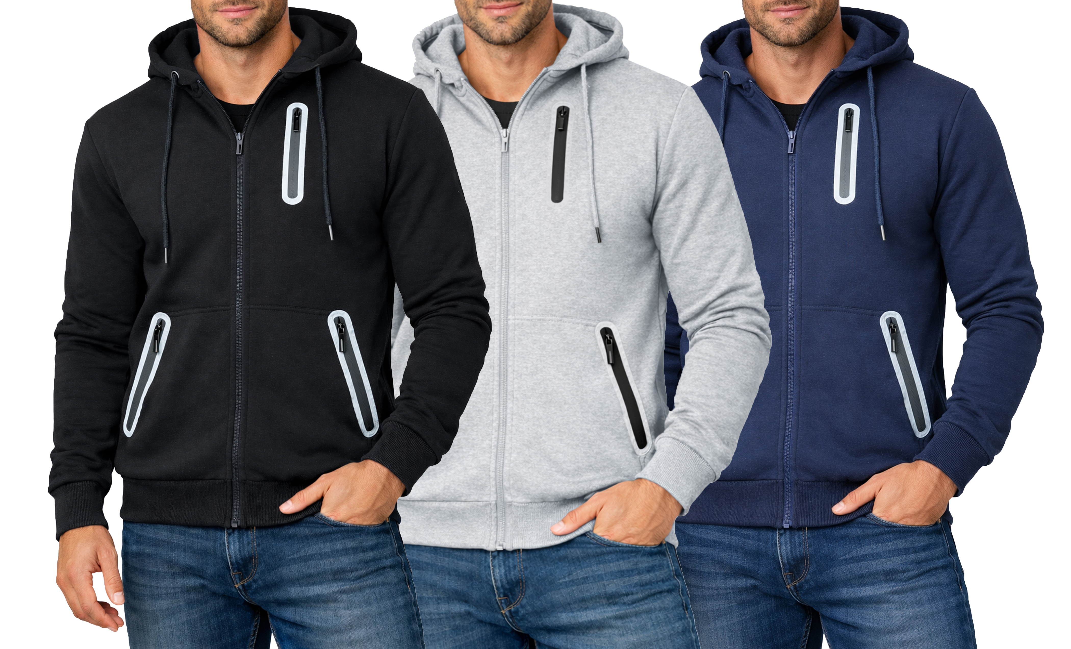 Mens Fleece-Lined Tech Zip Hoodie - Gallery 6