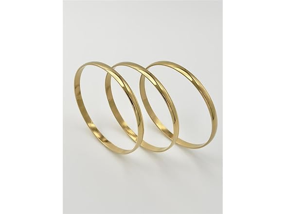 Gold Tone Bangle Bracelet Set