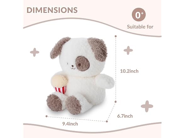 Linzy Boys 10” Bull Terrier Dog Stuffed Popcorn