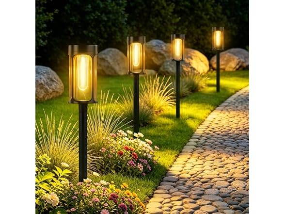 THPANEI Solar Pathway Lights 8-Pack