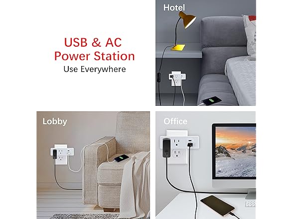 Clear Power B09F5VLKRP Clear Power Combo: 2-Outlet Tr