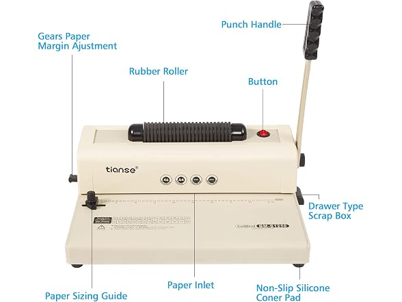 TIANSE Binding Machine - Electric Coil Plastic/Met