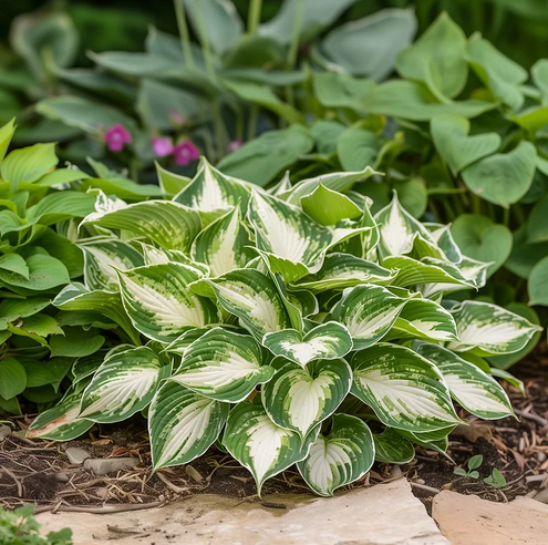 Touch Of ECO Fire & Ice Hosta - 3 Bare Roots - Gallery 5