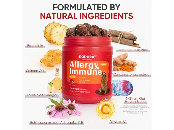 ROROCA Dog Allergy Relief Chews - Anti