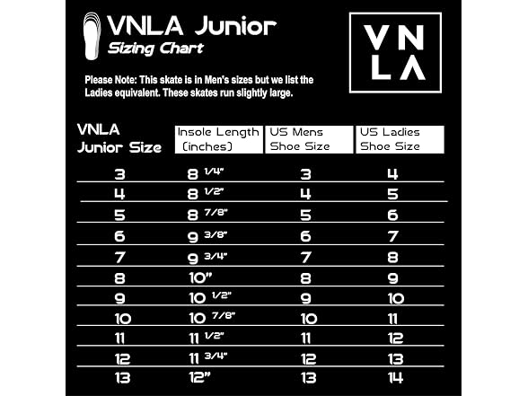 VNLA Junior (M4/W5) SLVR Jam Skates