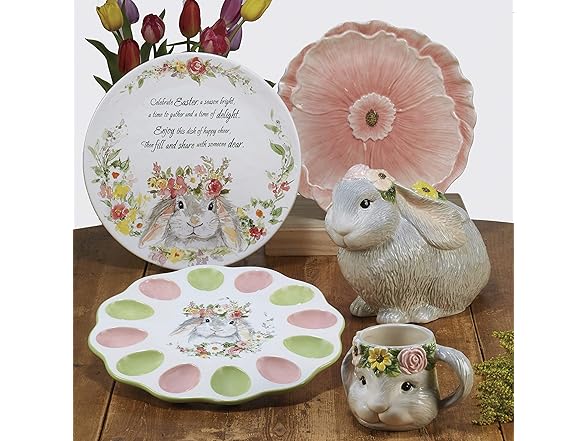 Sweet Bunny Set of 4 3D BUNNY MUGS