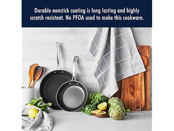 HENCKELS Clad Impulse 2-pc Nonstick Pan Set