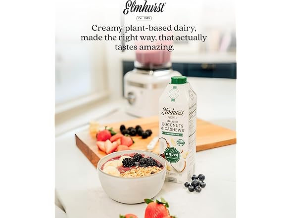 Elmhurst 1925 Unsweetened Coconut & Cashew Milk