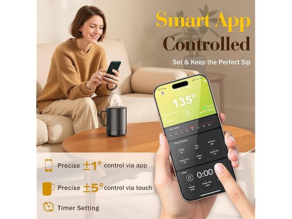 16oz Smart Coffee Mug Warme