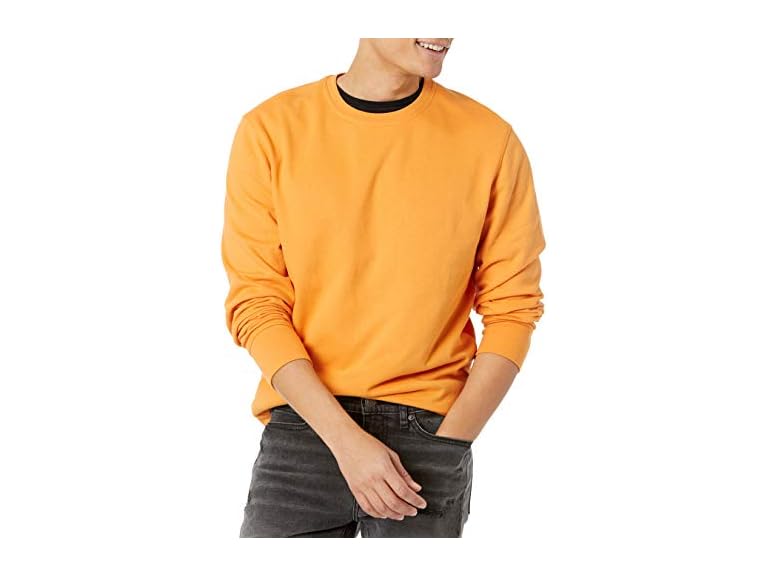 Amazon Essentials Mens Long Sleeve Lightweight Fleece French Terry Crewneck Sweatshirt