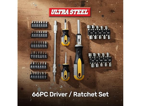 ULTRA STEEL TS70785J 66 Pc Screwdriver Set