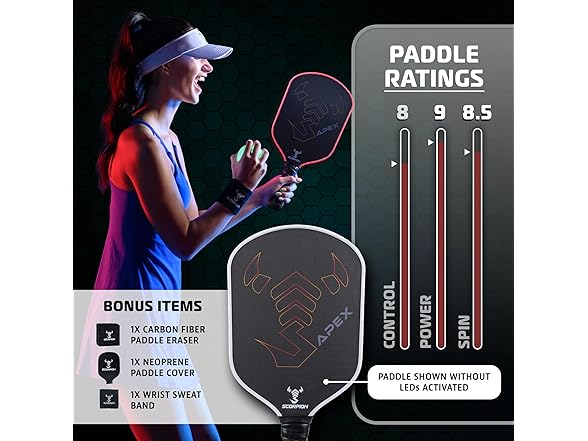 SCORPION Apex Pickleball Paddle LED