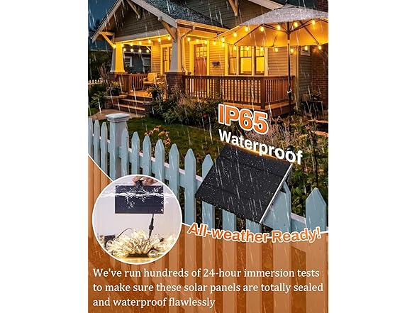 Brightever 100FT Solar String Lights Outdoor Waterproof with Remote