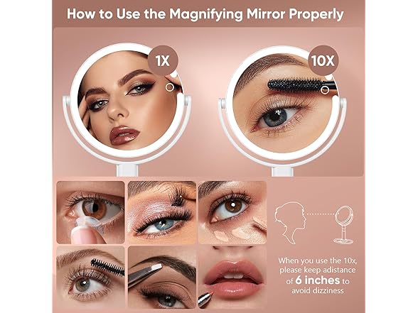 GONOBLE Lighted Makeup Mirror