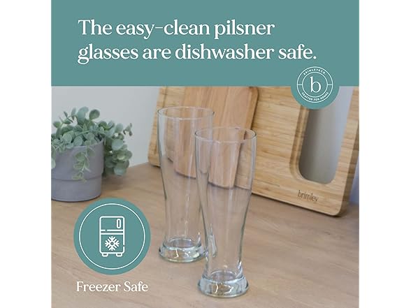 Nucleated Pilsner Beer Glasses 16oz Set of 4