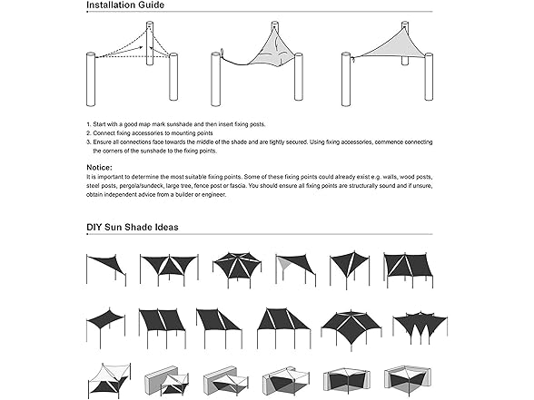 Yescom 1 Pack 20'x20'x20' Triangle Sun Shade Sail Off White