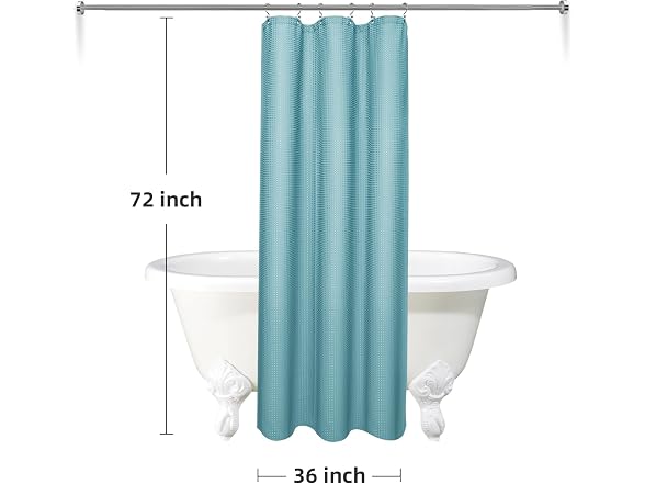 LaCyan Waterproof Waffle Shower Curtain