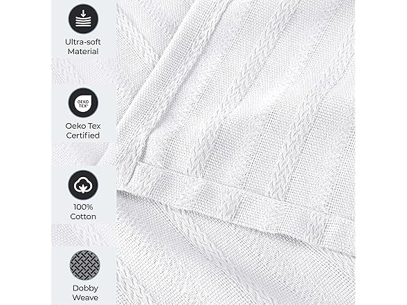 Superior Clara Cotton Blanket White