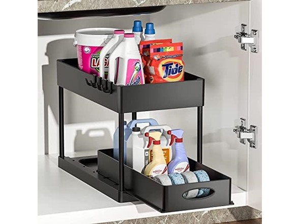 PUILUO Undersink Organizer (Matte Black)