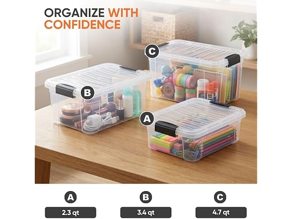 Superio 2.3 Quart Clear Plastic Storage