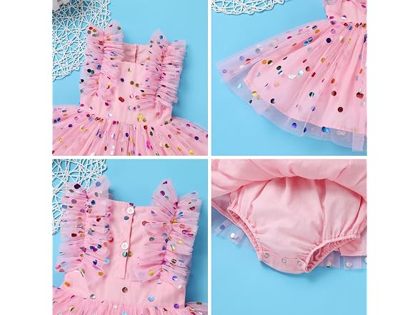 Fymnsi Girls (18-24 MOS) Newborn Baby Tulle Dress