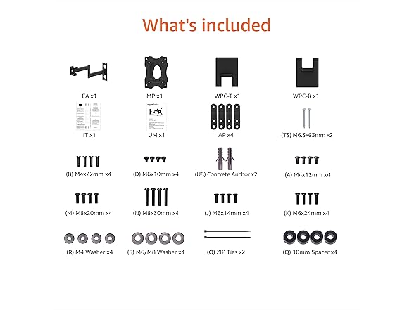 Amazon Basics Full Motion TV Wall Mount