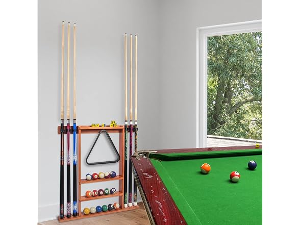 Pool Stick Holder, Wall Mount Pool Cue Rack 