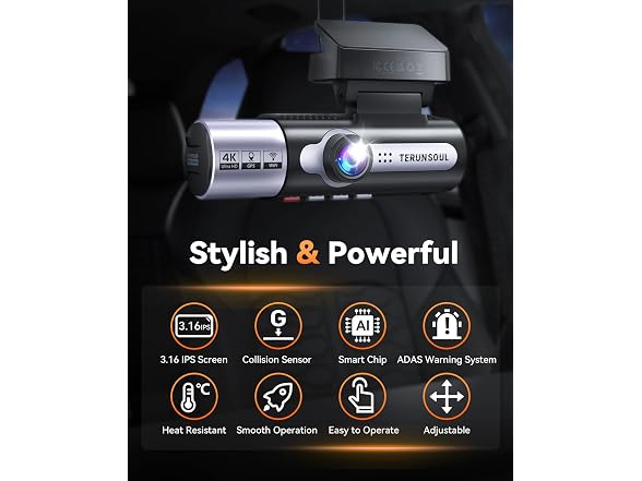 4K Front and Rear Dashcam